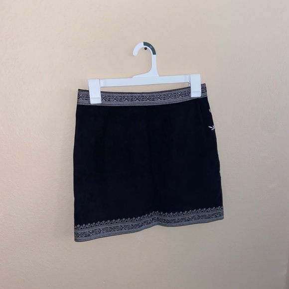 black floral Forever 21 bottoms y2k cute mini suede skirt grunge hipster dress - Picture 4 of 7